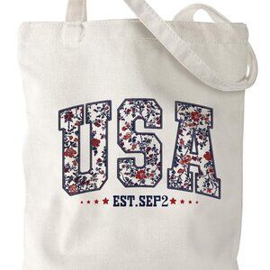 Canvas Tote Bag Reusable Grocery Travel Gift for Women Friends